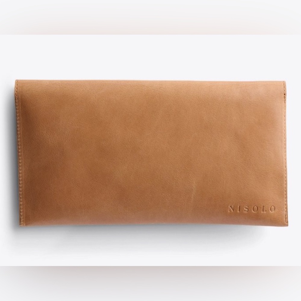 Nisolo Luisa Leather Clutch Almond Tan - Picture 7 of 15